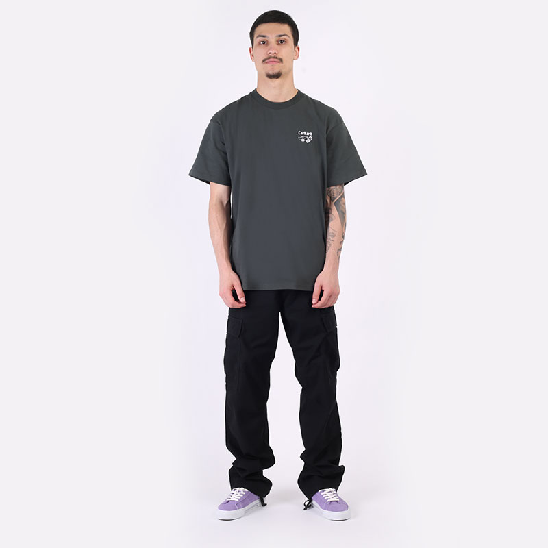 мужские черные брюки Carhartt WIP Regular Cargo Pant I015875-black - цена, описание, фото 10